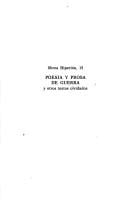 Poesía y prosa de guerra y otros textos olvidados