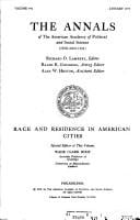 Race and residence in American cities