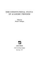 The Constitutional status of academic freedom