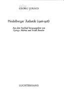 Heidelberger Ästhetik (1916-1918)