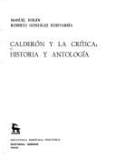 Calderón y la crítica, historia y antología