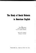 The study of social dialects in American English