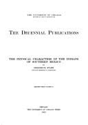 The physical characters of the Indians of southern Mexico