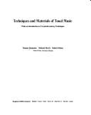 Techniques and materials of tonal music