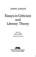 Essays in criticism and literary theory