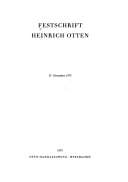 Festschrift Heinrich Otten