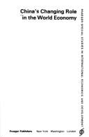 China's changing role in the world economy