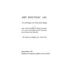 Art nouveau; art and design at the turn of the century