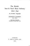 The British iron & steel sheet industry since 1840