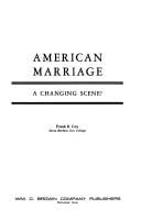 American marriage: a changing scene?