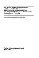 Der Beitrag der Deutschbalten und der städtischen Russlanddeutschen zur Entwicklung des Russischen Reiches von der zweiten Hälfte des 19. Jahrhunderts bis zum Ersten Weltkrieg