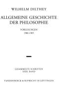 Allgemeine Geschichte der Philosophie
