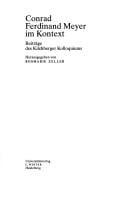 Conrad Ferdinand Meyer im Kontext