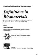Definitions in biomaterials