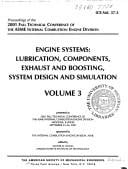 2001 Diesel Combustion And Emissions, Fuel Injection And Sprays Volume 1,(ICE Fall Tech Conf) (ICE)