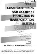 Crashworthiness and occupant protection in transportation systems, 1993