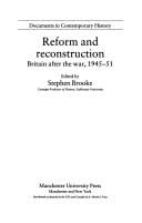 Reform and reconstruction