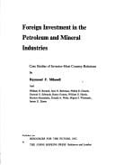 Foreign investment in the petroleum and mineral industries