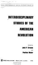 Interdisciplinary studies of the American Revolution