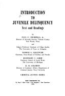 Introduction to juvenile delinquency