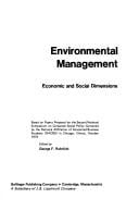 Environmental Management: Economic and Social Dimensions