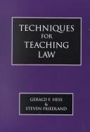 Techniques for Teaching Law