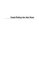 Food Policy for the Poor: Expanding the Research Frontiers