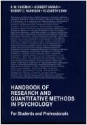 Handbook of research and quantitative methods in psychology