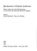 Biochemistry of peptide antibiotics