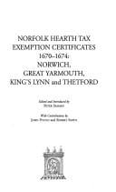 Norfolk hearth tax exemption certificates 1670-1674