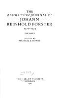 The Resolution journal of Johann Reinhold Forster, 1772-1775