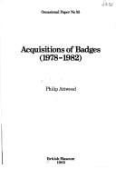 Acquisitions of badges, (1978-1982)