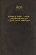 Critique of Beckett Criticism