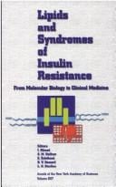 Lipids and syndromes of insulin resistance