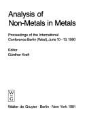 Analysis of non-metals in metals