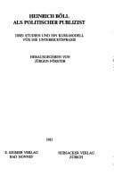 Heinrich Böll als politischer Publizist