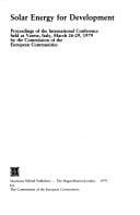 Solar energy for development