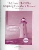 TI-83 Manual T/A Elementary Statistics
