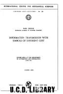 Information transmission with simbols [sic] of different cost