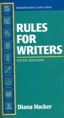 Rules for Writers 5e & Comment for Rules for Writers 5e & Hacker Research Pack