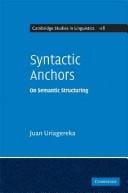 Syntactic anchors