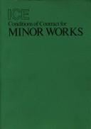 Conditions of contract, agreement and contract schedule for use in connection with minor works of civil engineering construction
