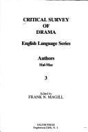 Critical Survey of Drama, Volume 3 - Authors Hal-Mas