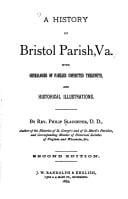 A History of Bristol Parish, Virginia