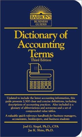 Dictionary of accounting terms