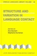 Structure and variation in language contact