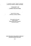 Language and Logic (Pragmatics & Beyond, Companion Series)