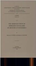 The Armenian texts of Epiphanius of Salamis De mensuris et ponderibus