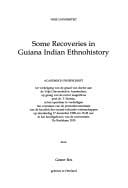 Some recoveries in Guiana Indian ethnohistory