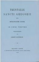 Gregorius - Trentalle Sancti Gregorii. Eine mittelenglische Legende. Erlangen 1889. Reprint